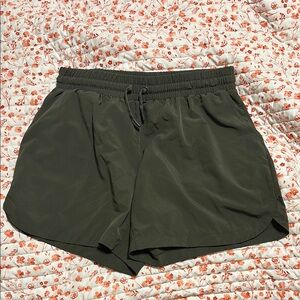 Olive Green Athletic Shorts